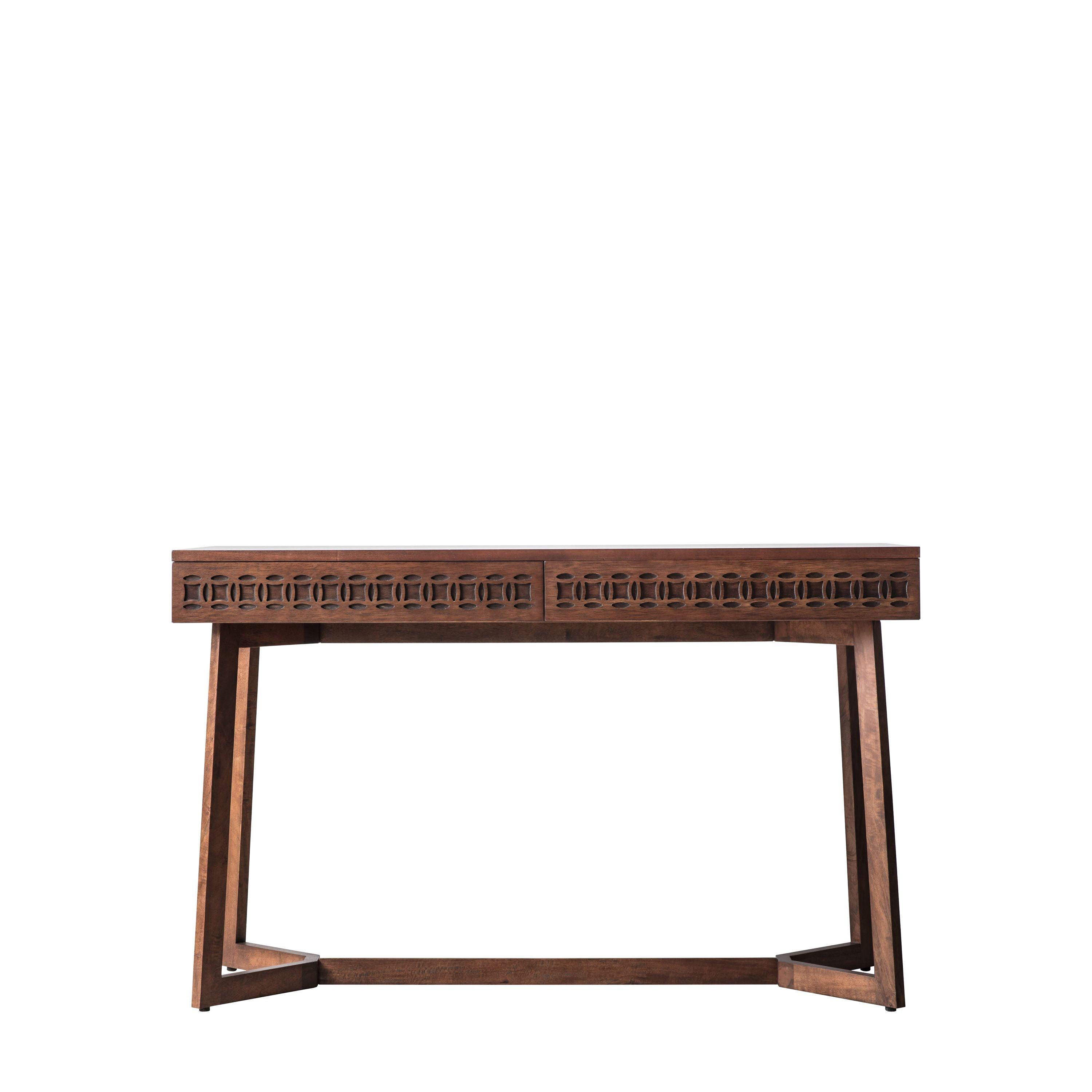 Calvera Retreat Wooden Desk in Brown - Maison Rêves UK