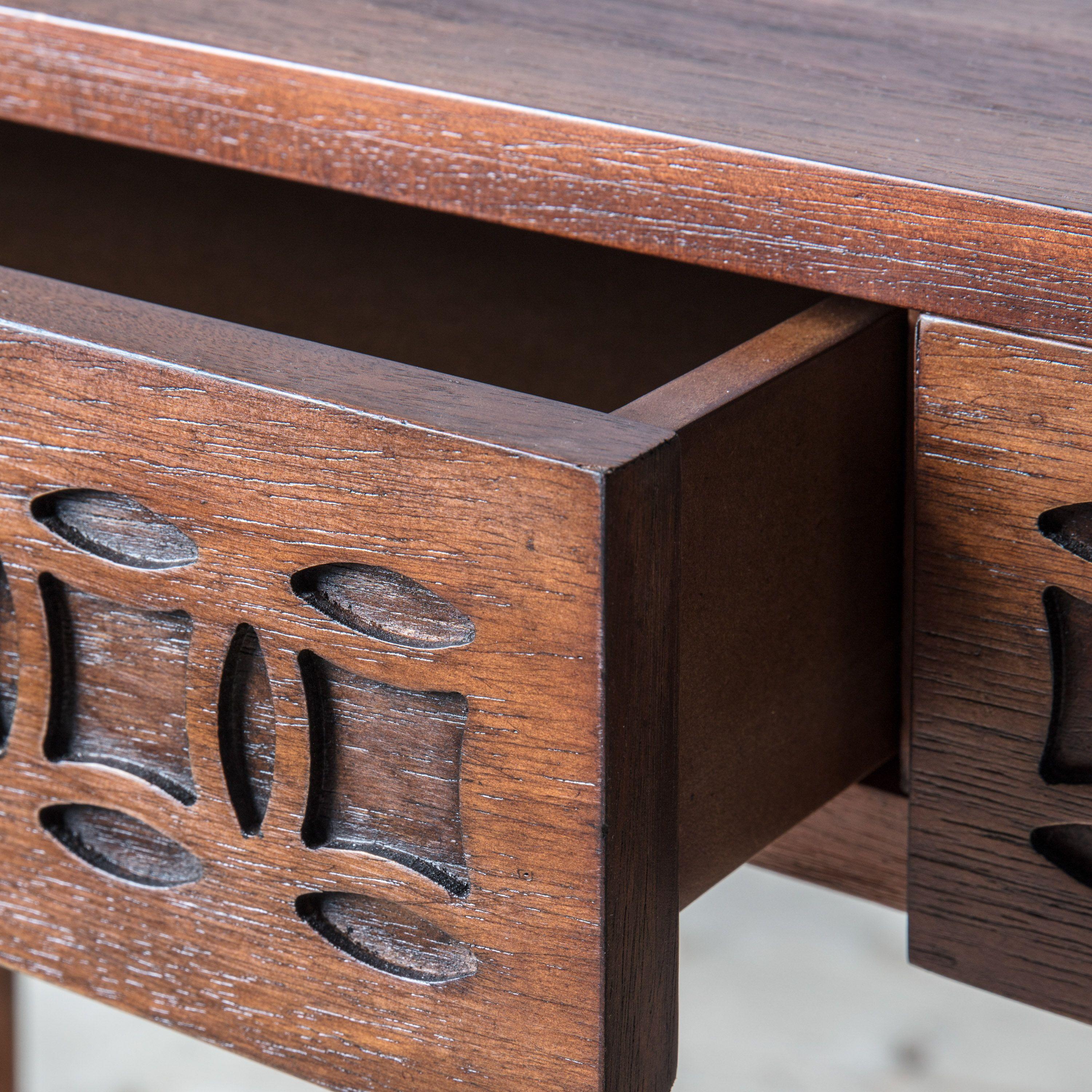 Calvera Retreat Wooden Desk in Brown - Maison Rêves UK