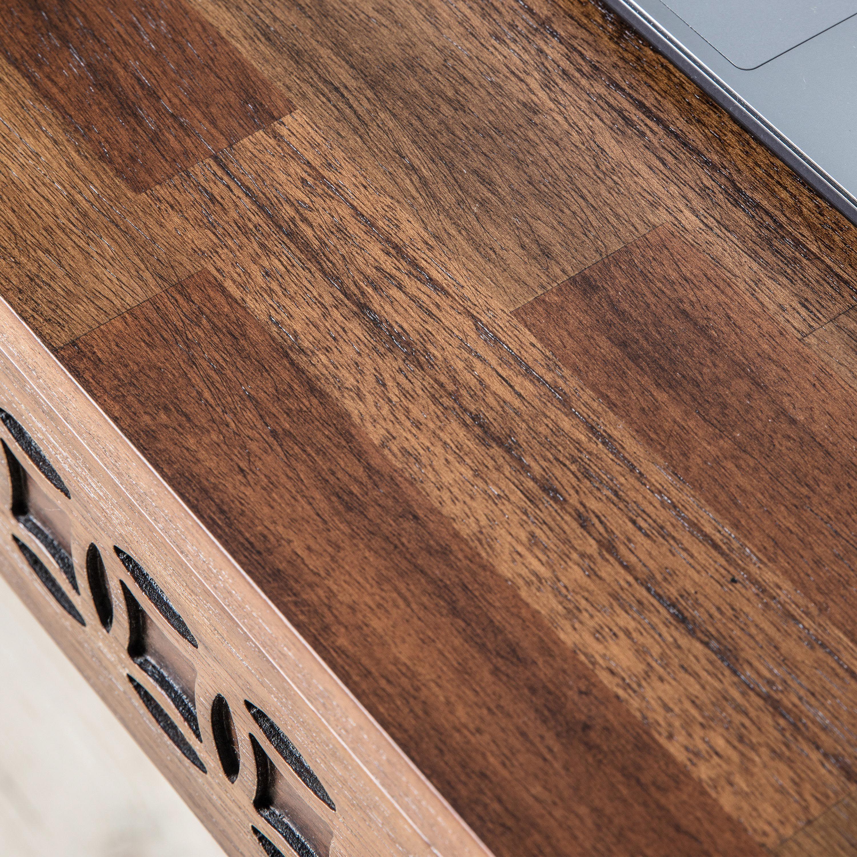 Calvera Retreat Wooden Desk in Brown - Maison Rêves UK
