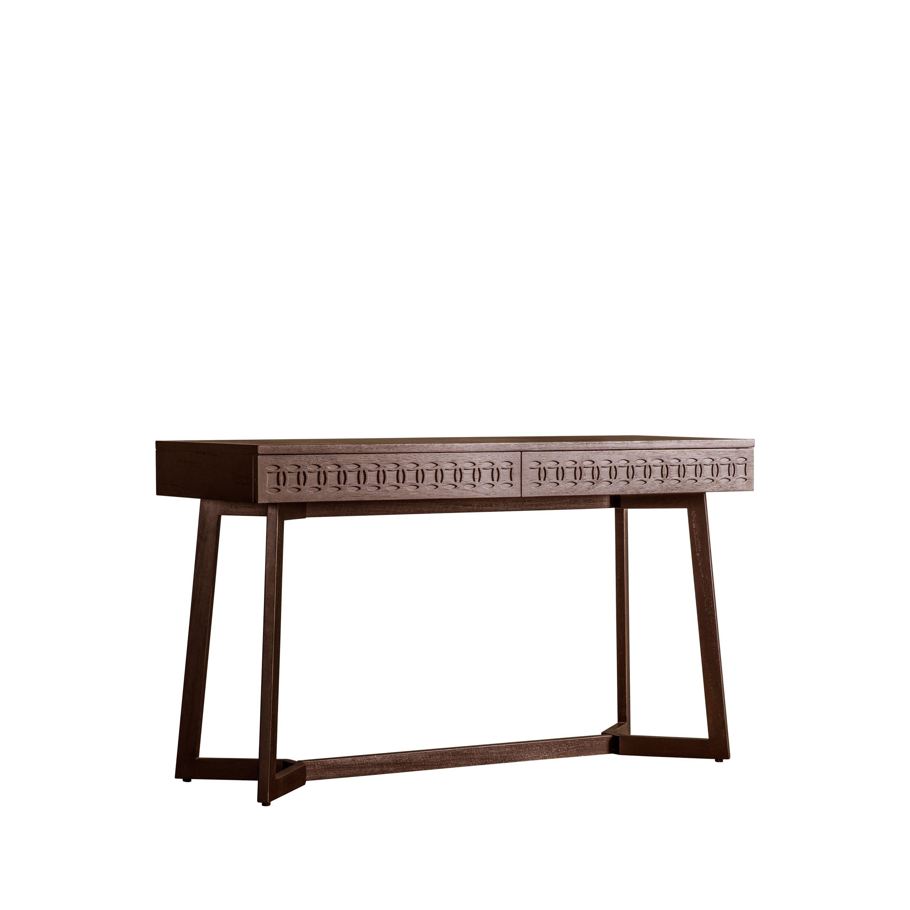 Calvera Retreat Wooden Desk in Brown - Maison Rêves UK