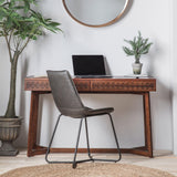 Calvera Retreat Wooden Desk in Brown - Maison Rêves UK