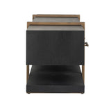 Cambon Dark Coffee 3 Drawer Media Unit with Gold Frame by Richmond Interiors - Maison Rêves UK