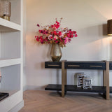 Cambon Dark Coffee 3 Drawer Sideboard with Gold Frame by Richmond Interiors - Maison Rêves UK