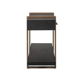 Cambon Dark Coffee 3 Drawer Sideboard with Gold Frame by Richmond Interiors - Maison Rêves UK