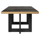 Cambon Dark Coffee Oak Dining Table with Brushed Gold Accent by Richmond Interiors - Maison Rêves UK