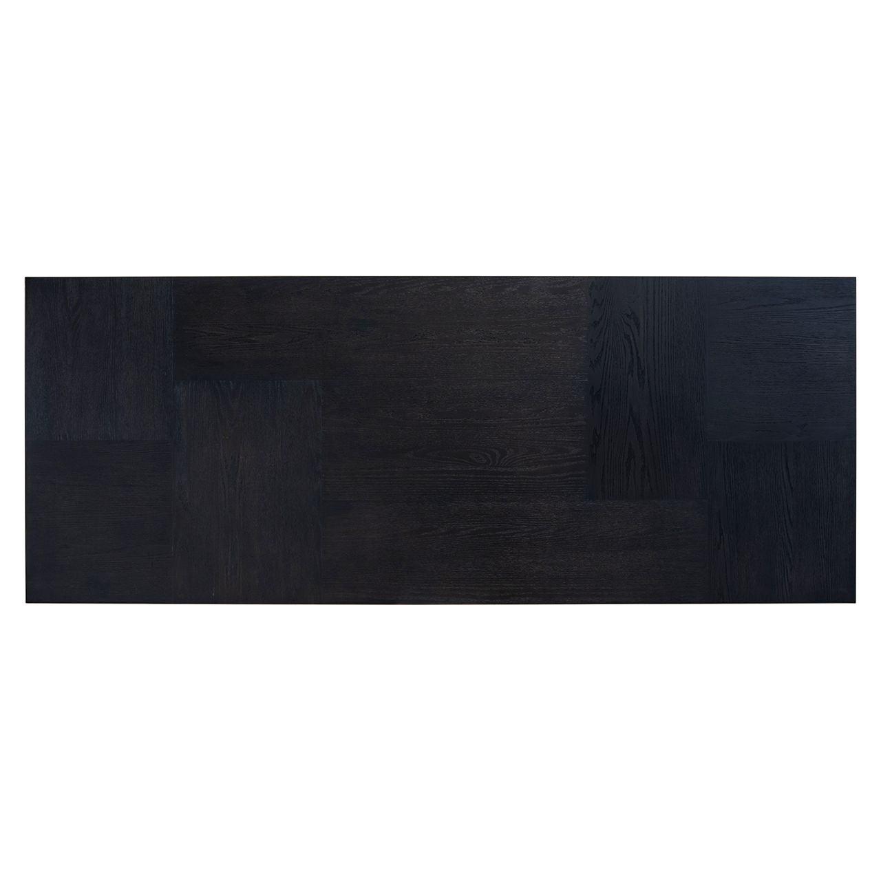 Cambon Dark Coffee Oak Dining Table with Brushed Gold Accent by Richmond Interiors - Maison Rêves UK