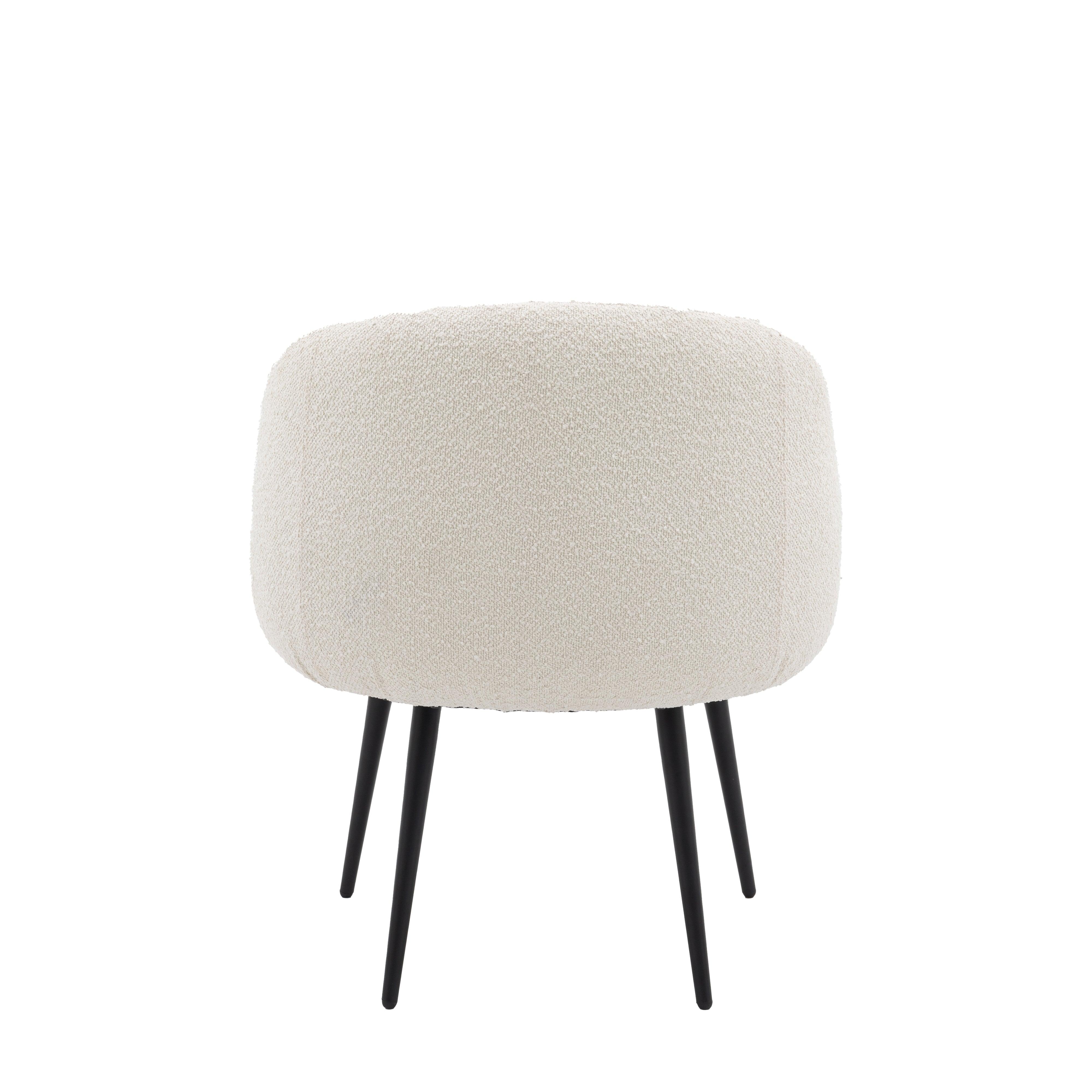 Centuri Off White Fabric Tub Chair - Maison Rêves UK