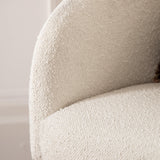 Centuri Off White Fabric Tub Chair - Maison Rêves UK