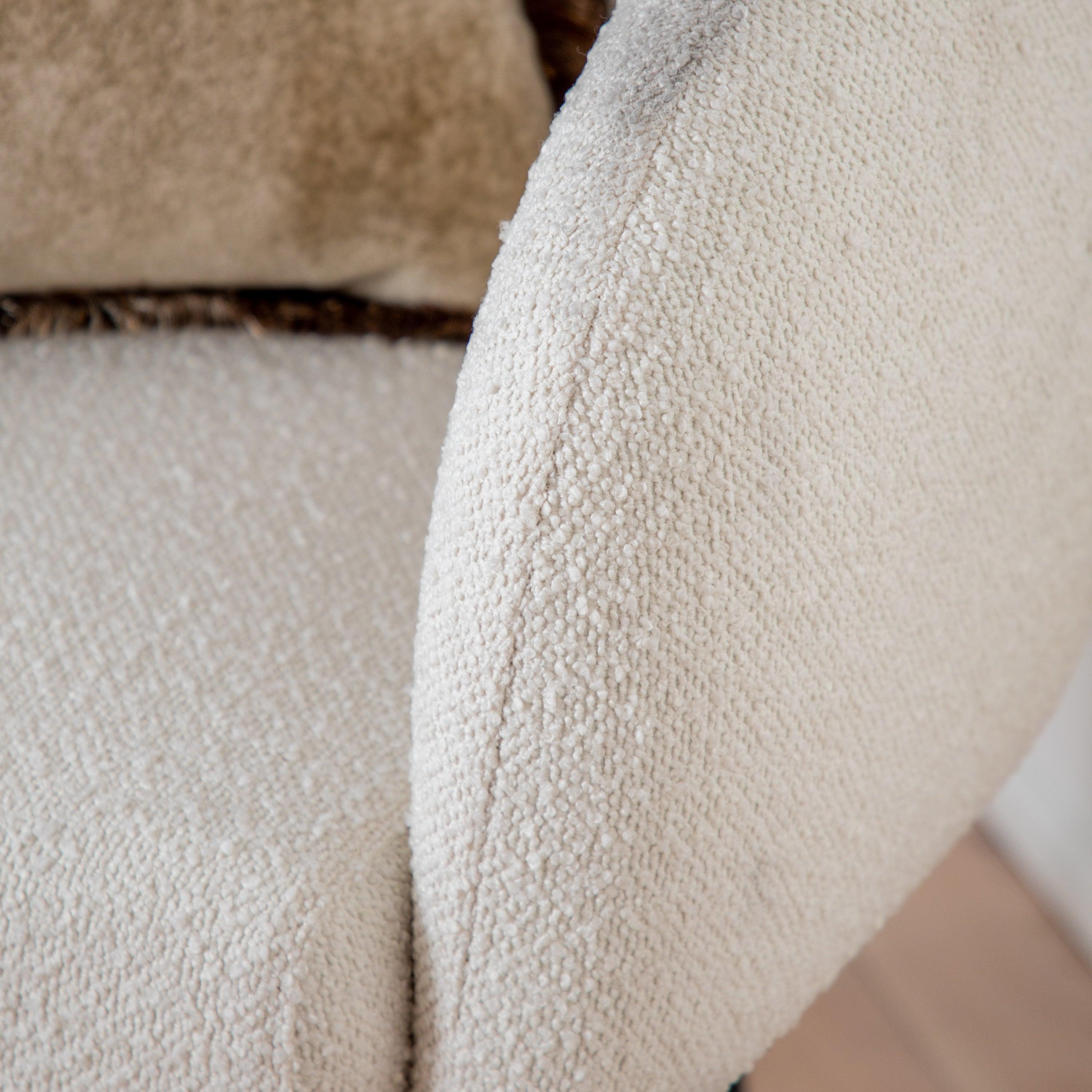 Centuri Off White Fabric Tub Chair - Maison Rêves UK