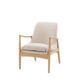 Chroma Weathered Ashwood Frame Armchair Natural Linen - Maison Rêves UK