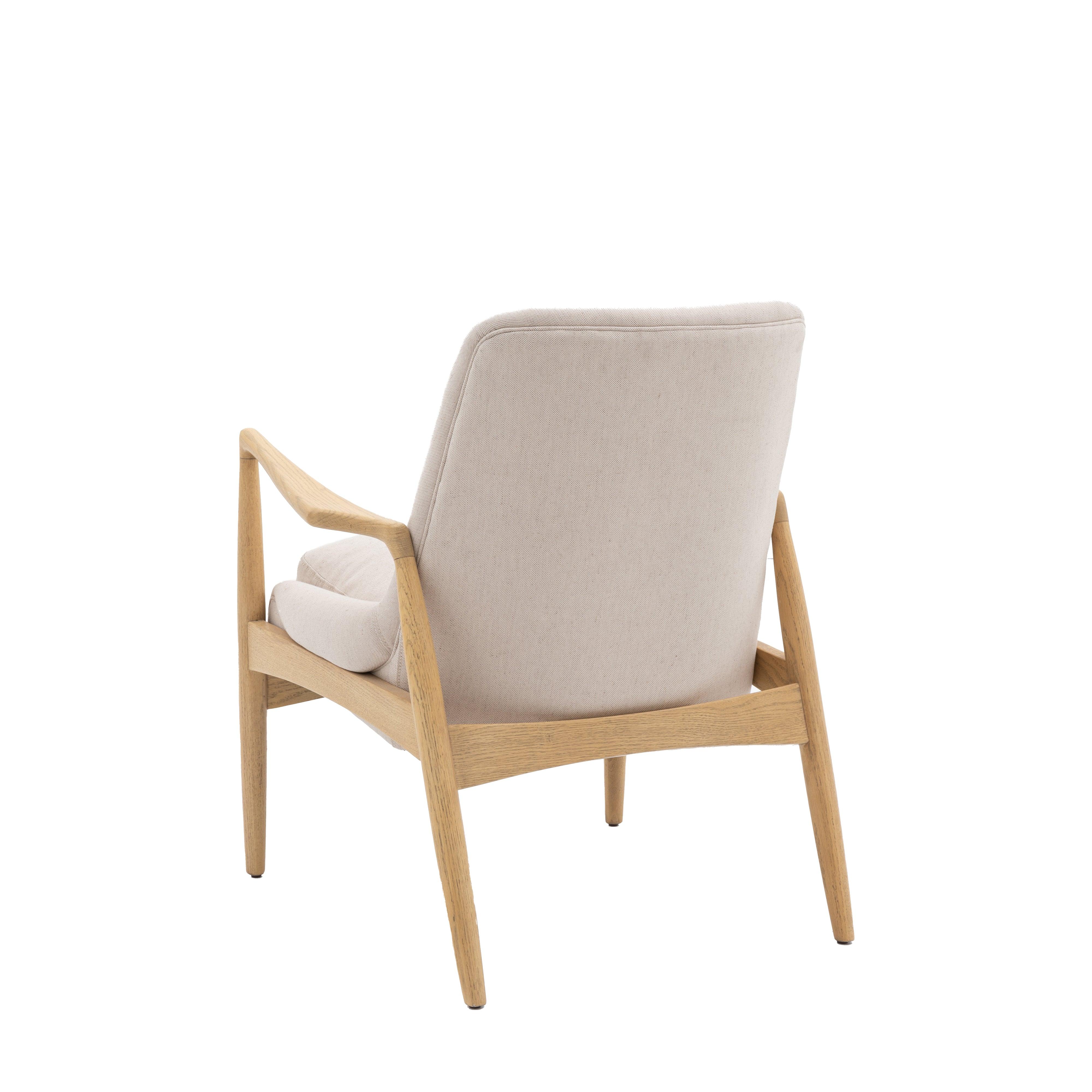 Chroma Weathered Ashwood Frame Armchair Natural Linen - Maison Rêves UK