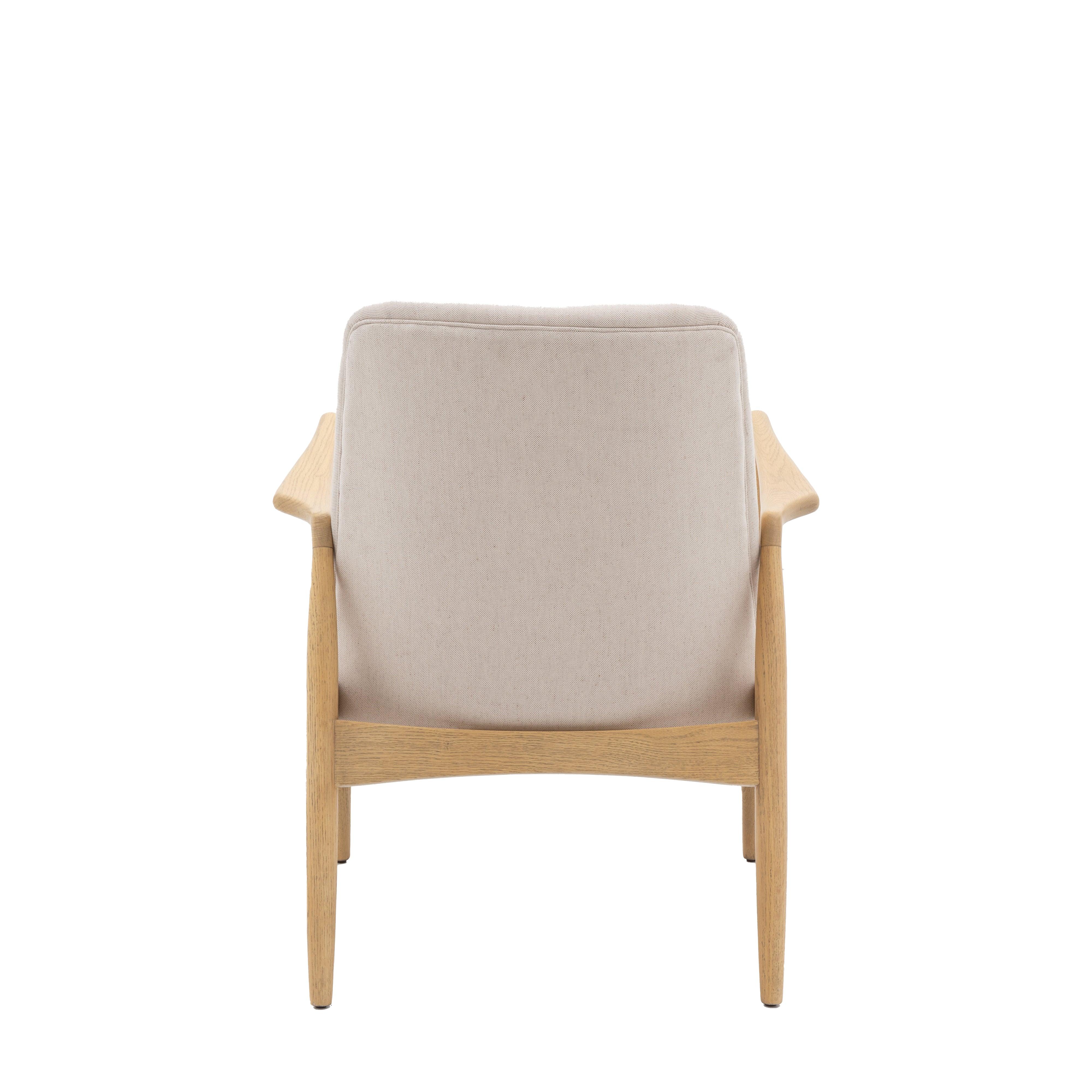 Chroma Weathered Ashwood Frame Armchair Natural Linen - Maison Rêves UK