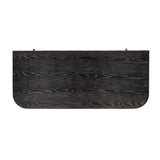 Classio 2 Drawer Desk in Leather with Brushed Gold Frame by Richmond Interiors - Maison Rêves UK