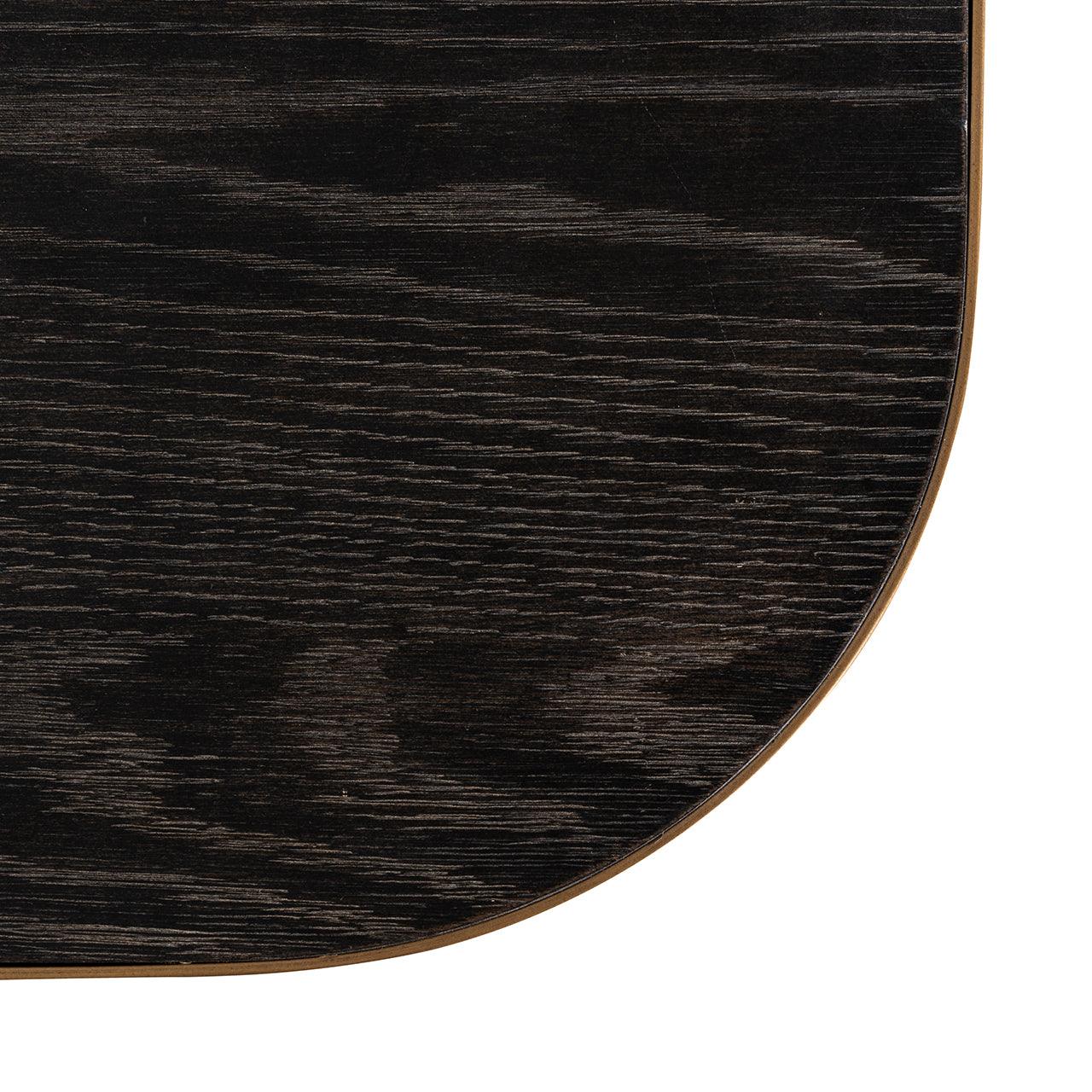 Classio 2 Drawer Desk in Leather with Brushed Gold Frame by Richmond Interiors - Maison Rêves UK