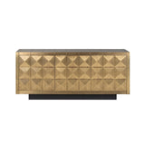 Collada 3 Door Gold Sideboard with Black Base by Richmond Interiors - Maison Rêves UK