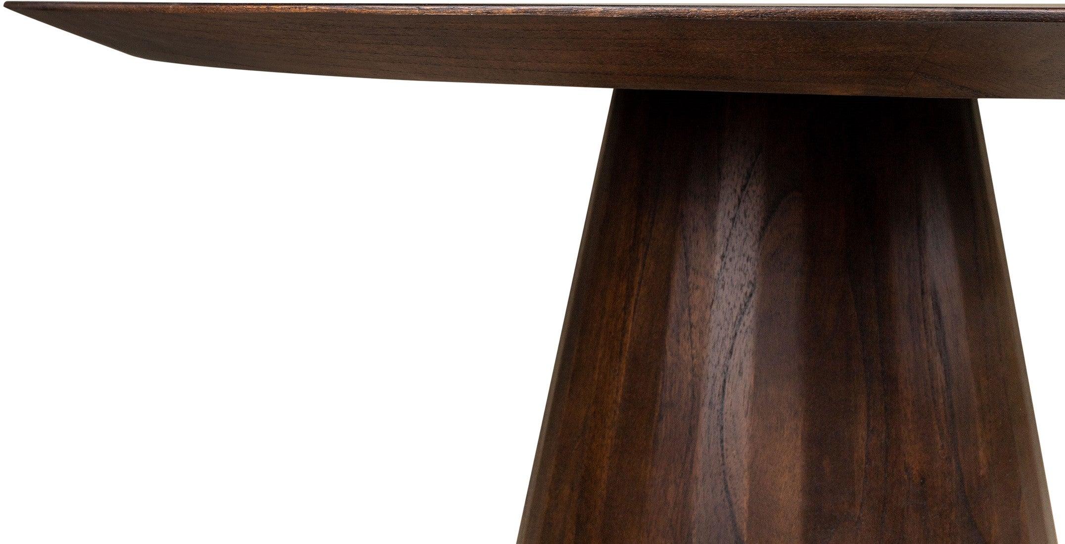 Congo Dark Brown Wood Circular Dining Table Ø120 - Maison Rêves UK