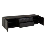 Diamond Rubberwood Media Unit with Gold Accent - Maison Rêves UK