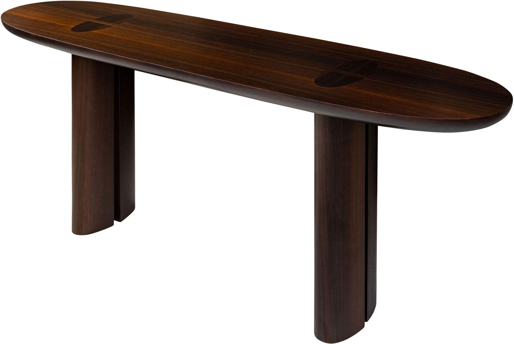 Durban Dark Brown Wooden Console Table - Maison Rêves UK