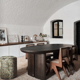 Durban Dark Brown Wooden Dining Table - Maison Rêves UK