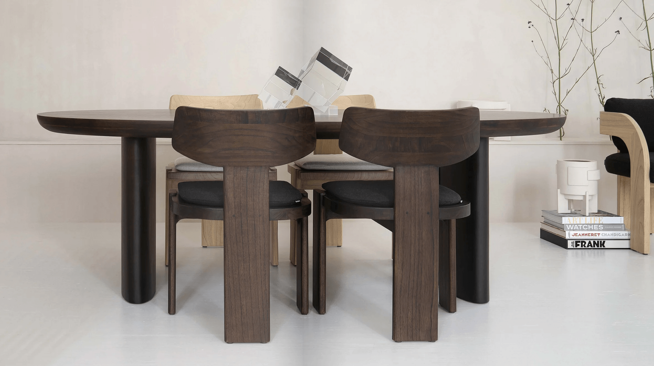 Durban Dark Brown Wooden Dining Table - Maison Rêves UK