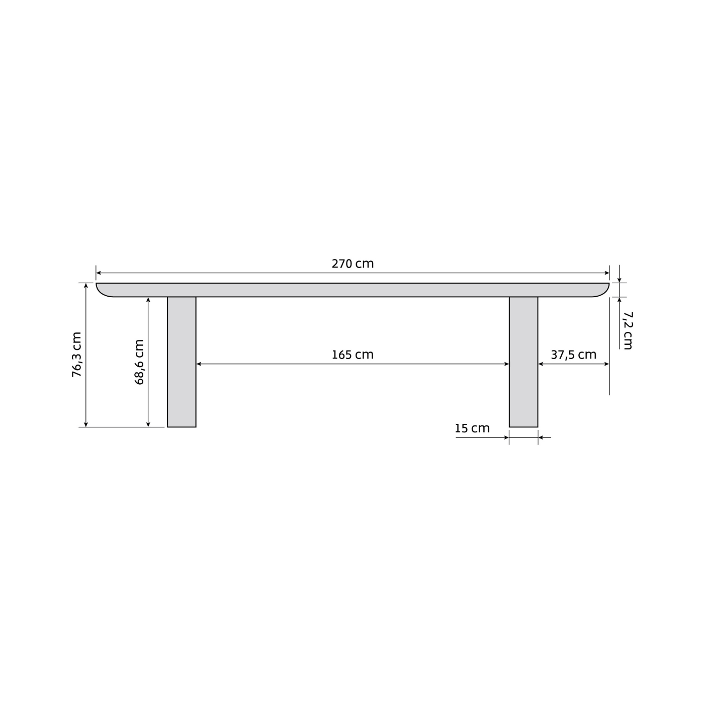 Durban Dark Brown Wooden Dining Table - Maison Rêves UK