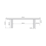 Durban Dark Brown Wooden Dining Table - Maison Rêves UK