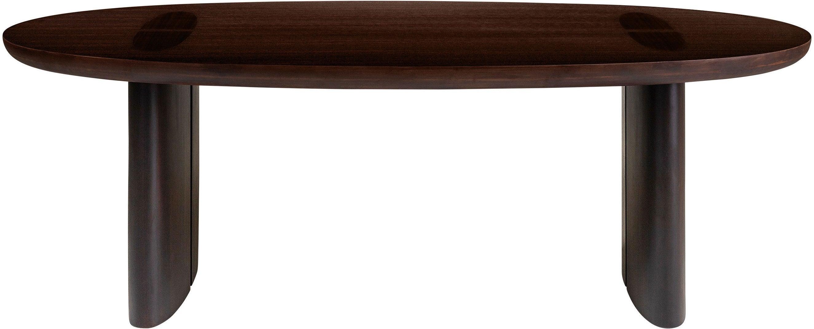 Durban Dark Brown Wooden Dining Table - Maison Rêves UK