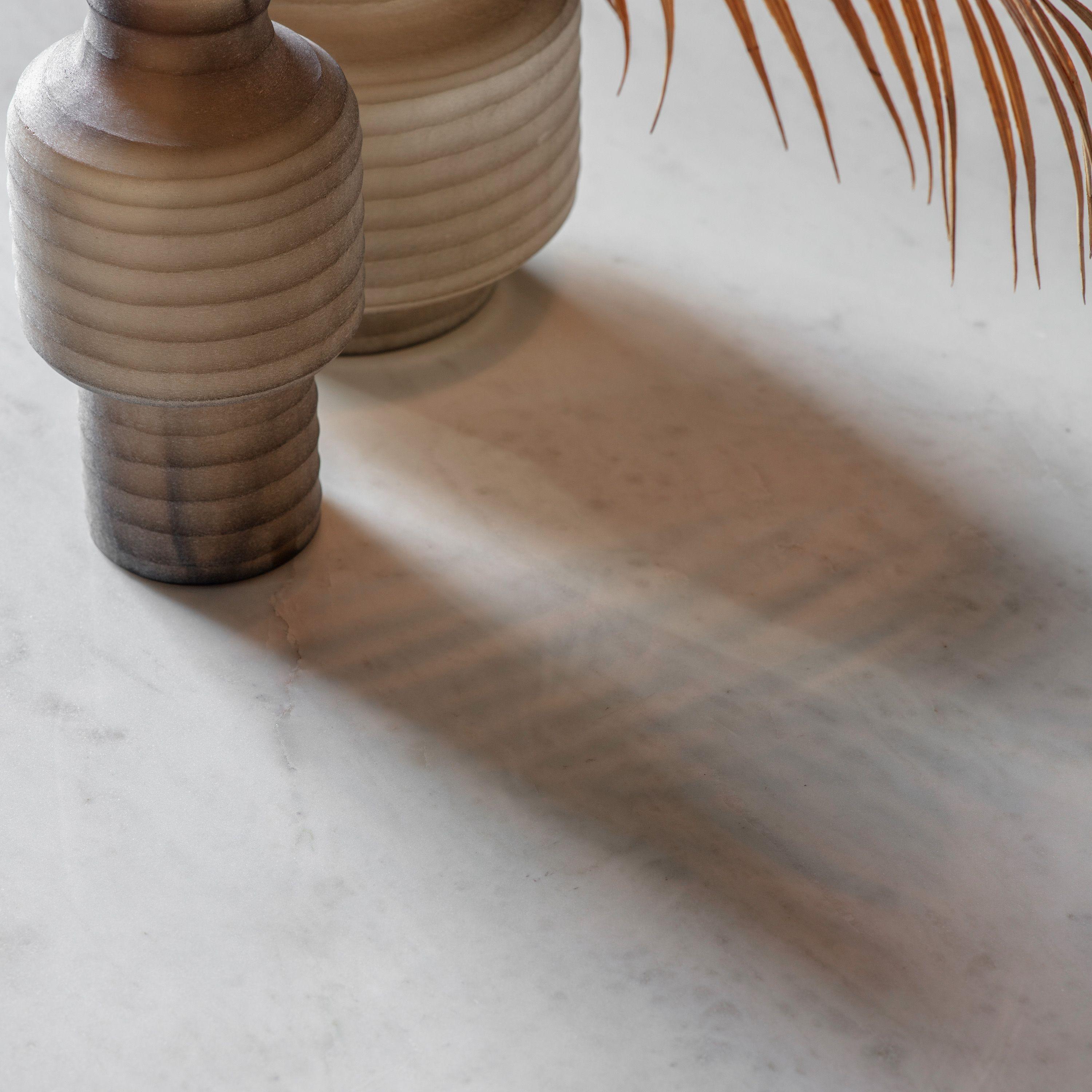 Everglade White Marble Top Dining Table with Gold Iron Base - Maison Rêves UK