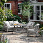 Evesmith Country Outdoor Sofa Dining/Tea Set Stone - Maison Rêves UK