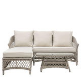 Evesmith Wicker Chaise Set Stone - Maison Rêves UK