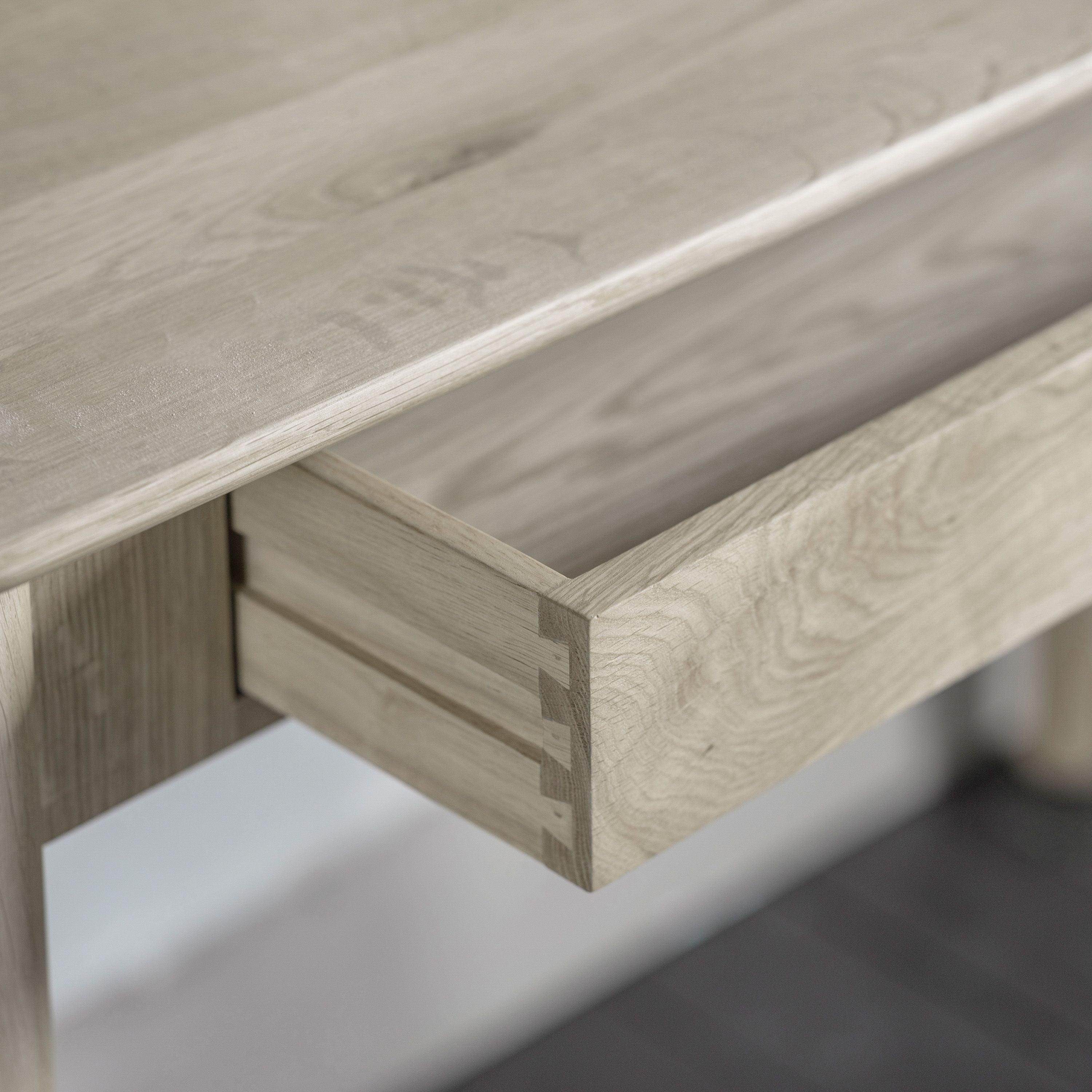 Fernhaven 1 Drawer Wooden Desk Grey - Maison Rêves UK