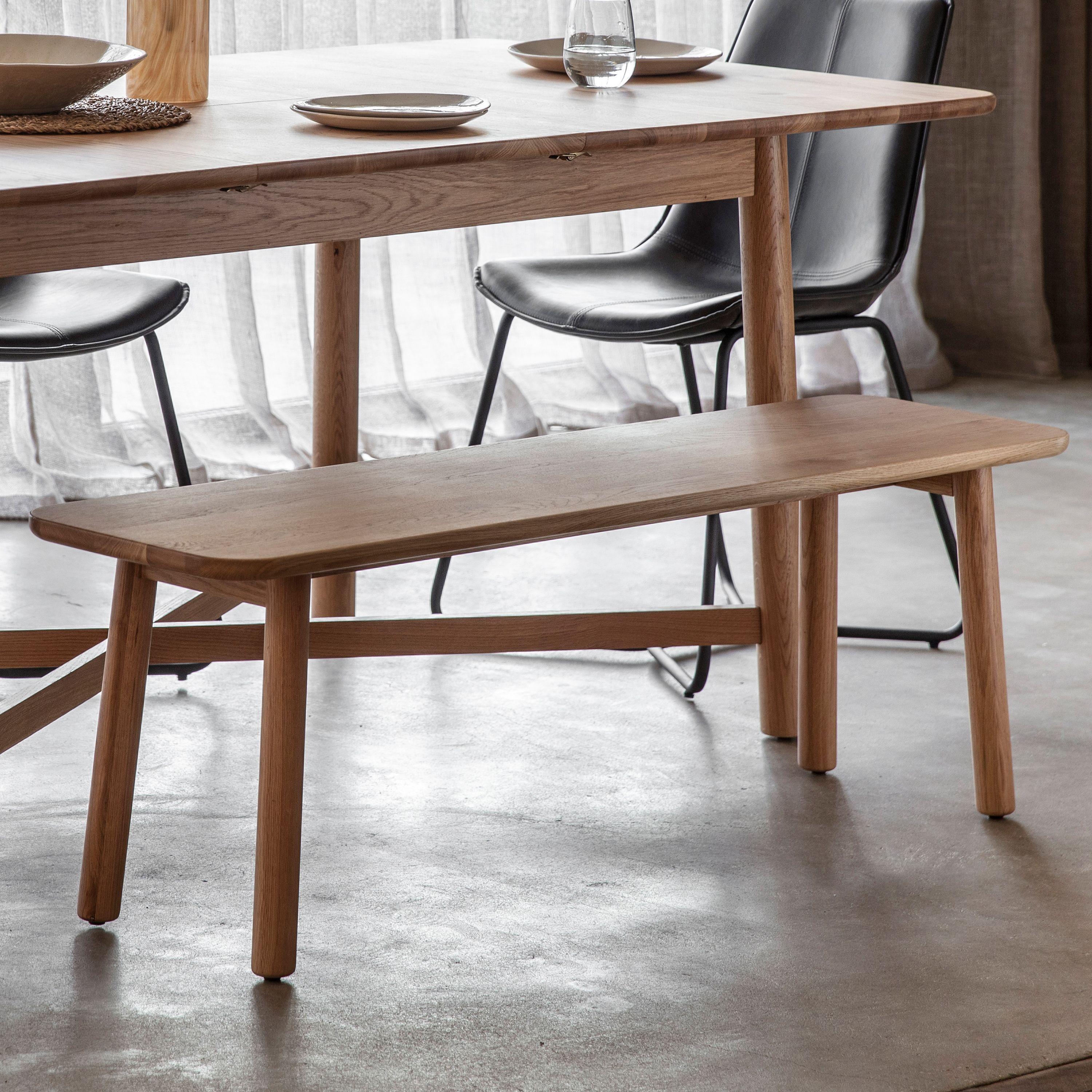 Fernhaven Solid Oak Dining Bench - Maison Rêves UK