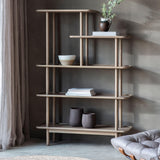 Fernhaven Solid Oak Open Display Grey - Maison Rêves UK