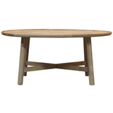 Fernhaven Solid Oak Round Coffee Table - Maison Rêves UK