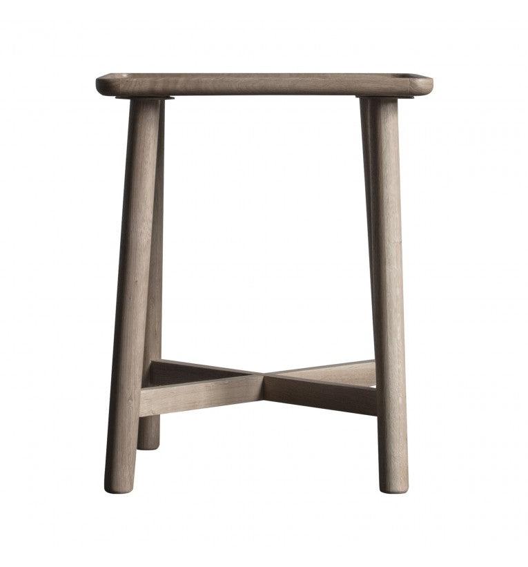 Fernhaven Solid Oak Side Table Grey - Maison Rêves UK