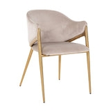 Gwen Velvet Dining Chair with Brushed Gold Legs by Richmond Interiors - Maison Rêves UK