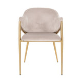 Gwen Velvet Dining Chair with Brushed Gold Legs by Richmond Interiors - Maison Rêves UK