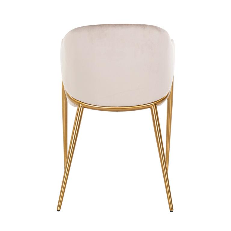 Gwen Velvet Dining Chair with Brushed Gold Legs by Richmond Interiors - Maison Rêves UK