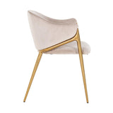 Gwen Velvet Dining Chair with Brushed Gold Legs by Richmond Interiors - Maison Rêves UK