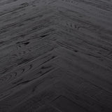 Hayley Dark Coffee Oak Dining Table with Chevron Top by Richmond Interiors - Maison Rêves UK