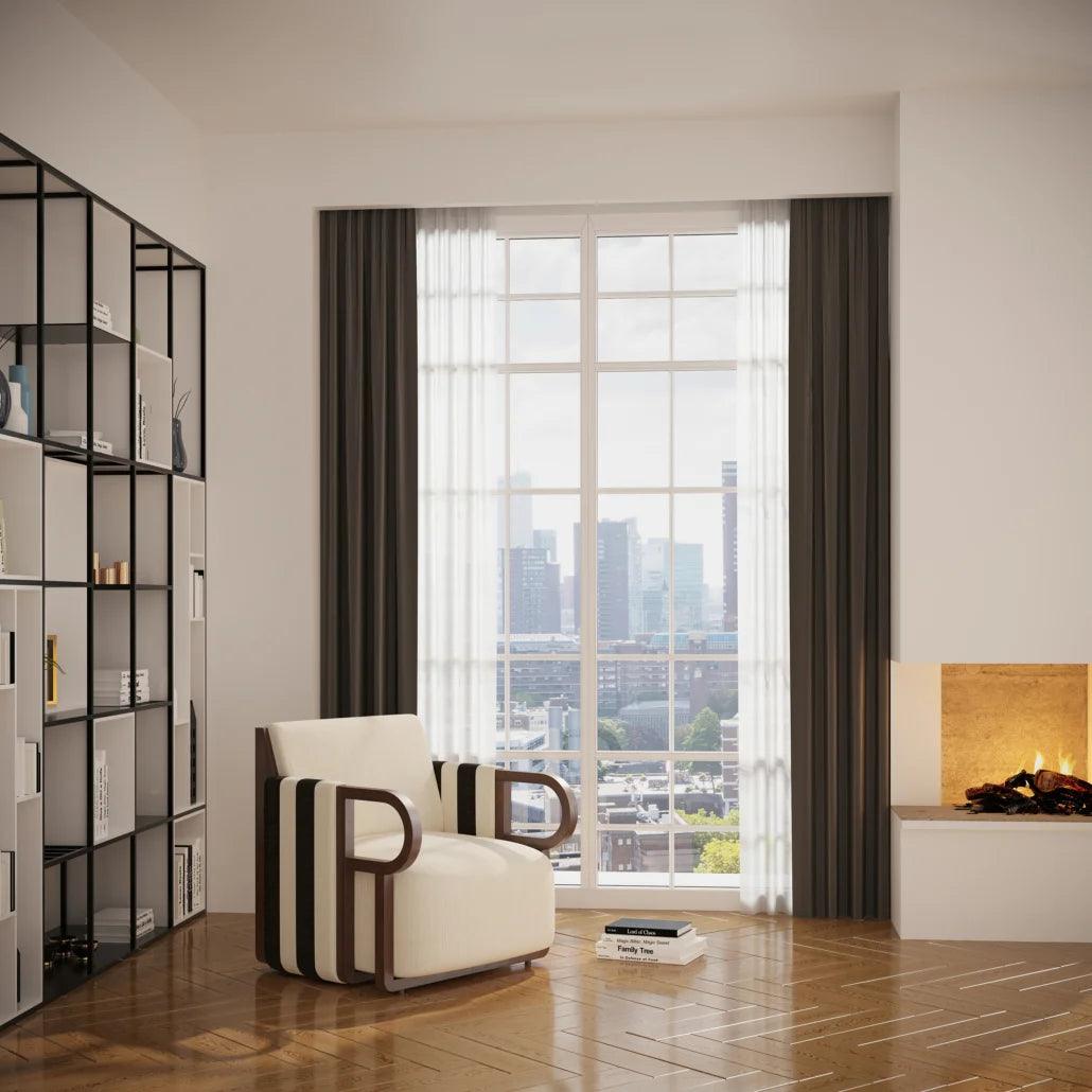 Hollywood Ash Wood & Fabric Lounge Chair by Authentic Models - Maison Rêves UK