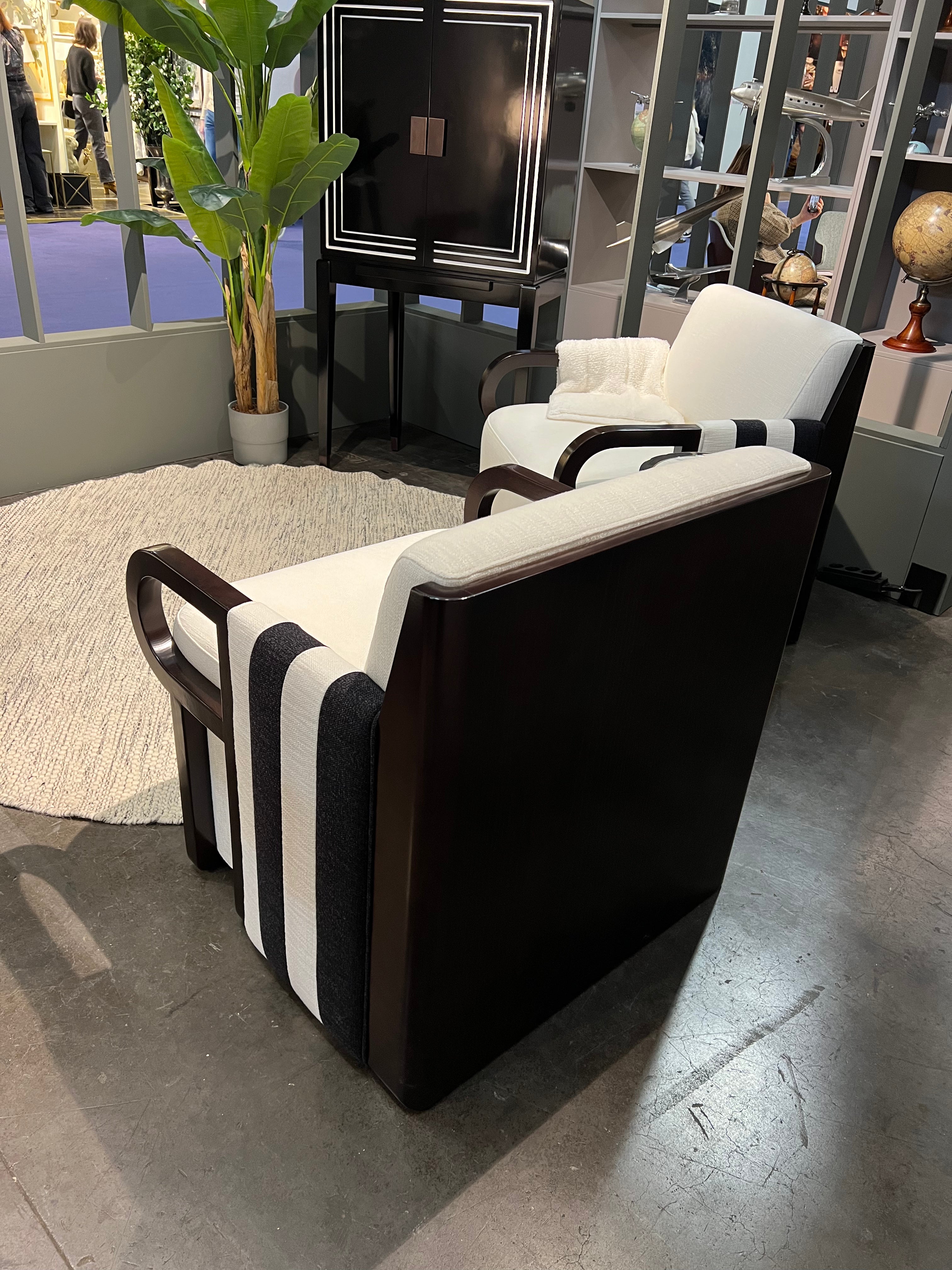 Hollywood Ash Wood & Fabric Lounge Chair by Authentic Models - Maison Rêves UK