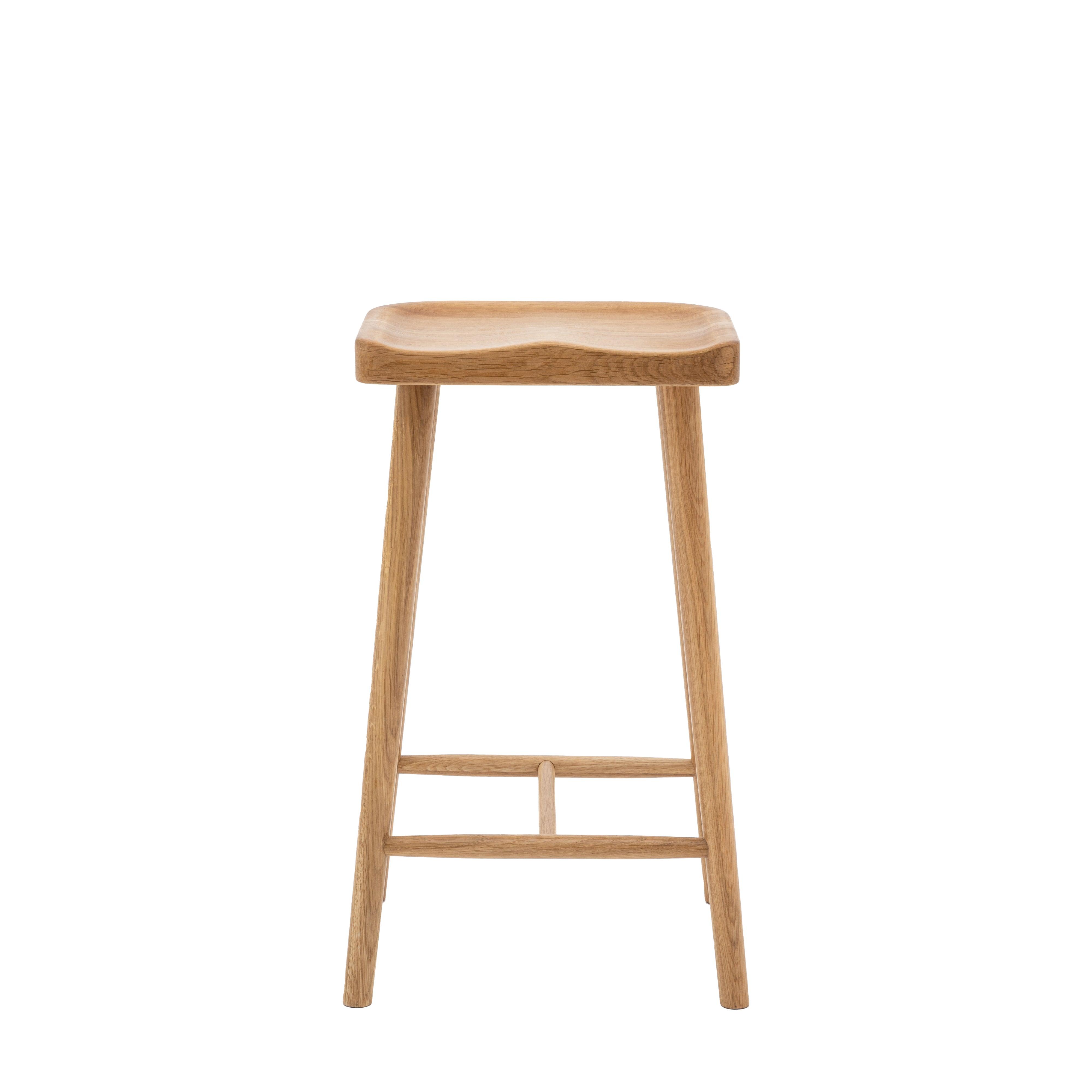 Indigo Bar Stool Natural Matte Lacquer - Maison Rêves UK