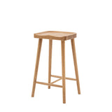 Indigo Bar Stool Natural Matte Lacquer - Maison Rêves UK