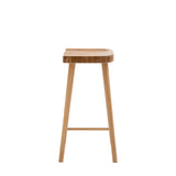 Indigo Bar Stool Natural Matte Lacquer - Maison Rêves UK