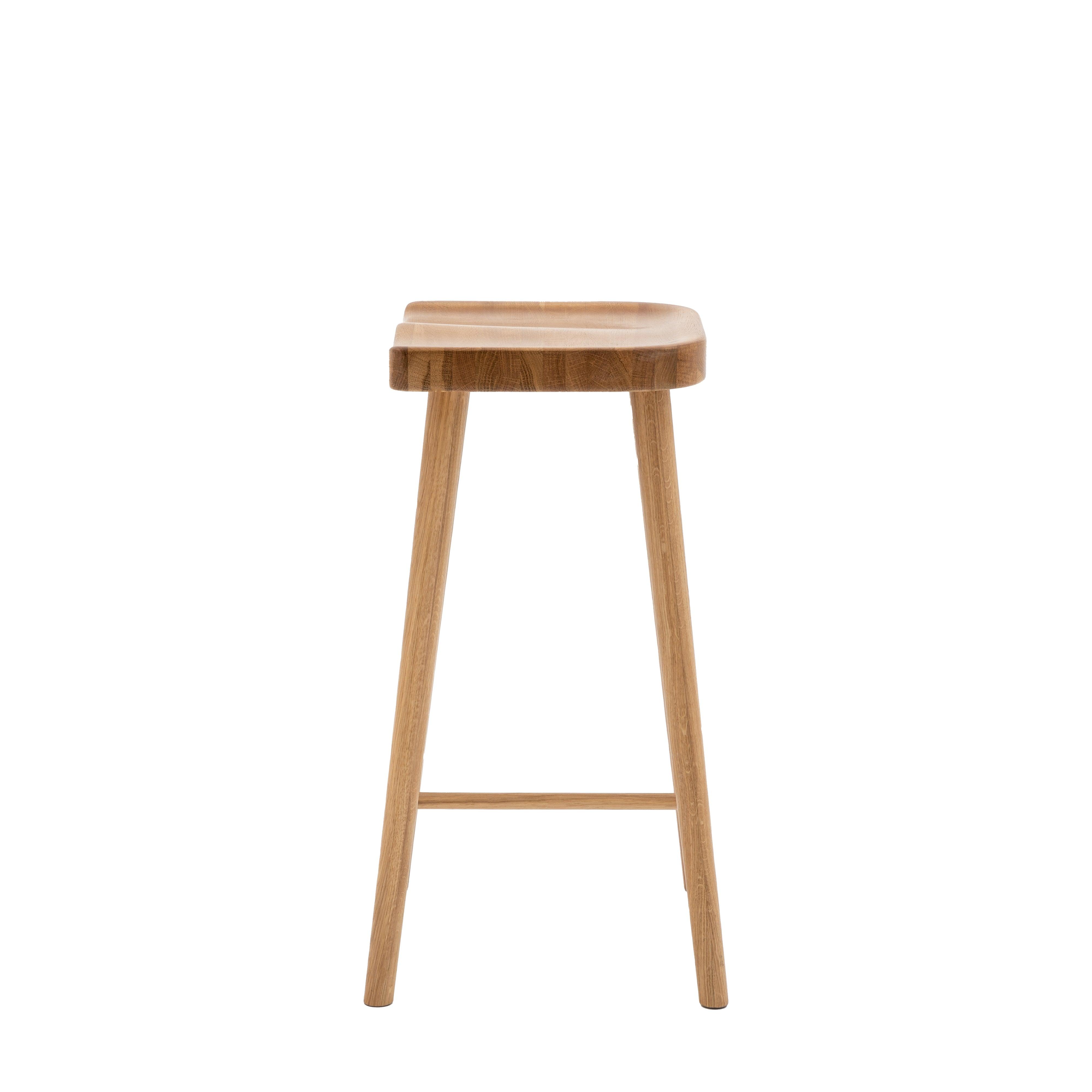 Indigo Bar Stool Natural Matte Lacquer - Maison Rêves UK