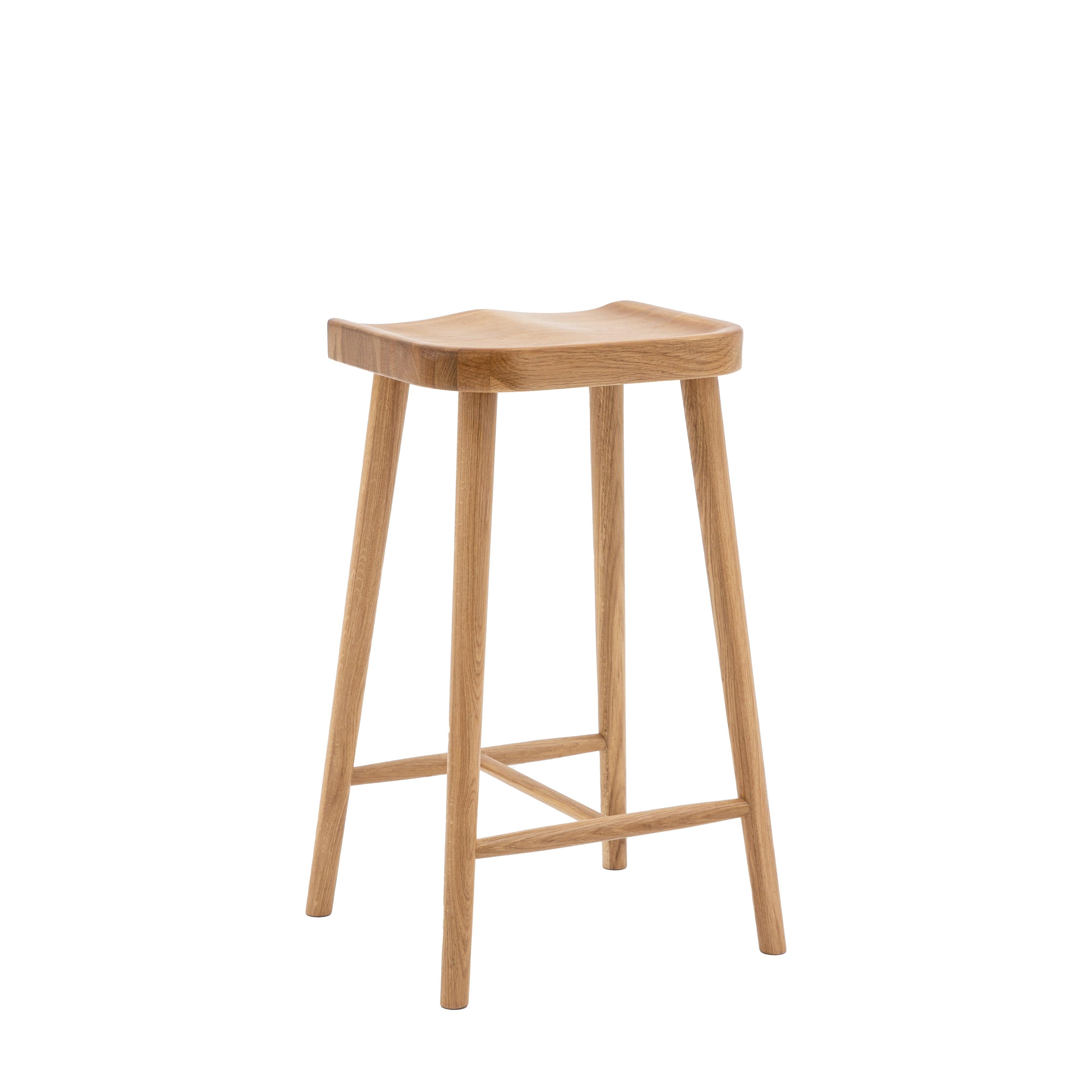 Indigo Bar Stool Natural Matte Lacquer - Maison Rêves UK