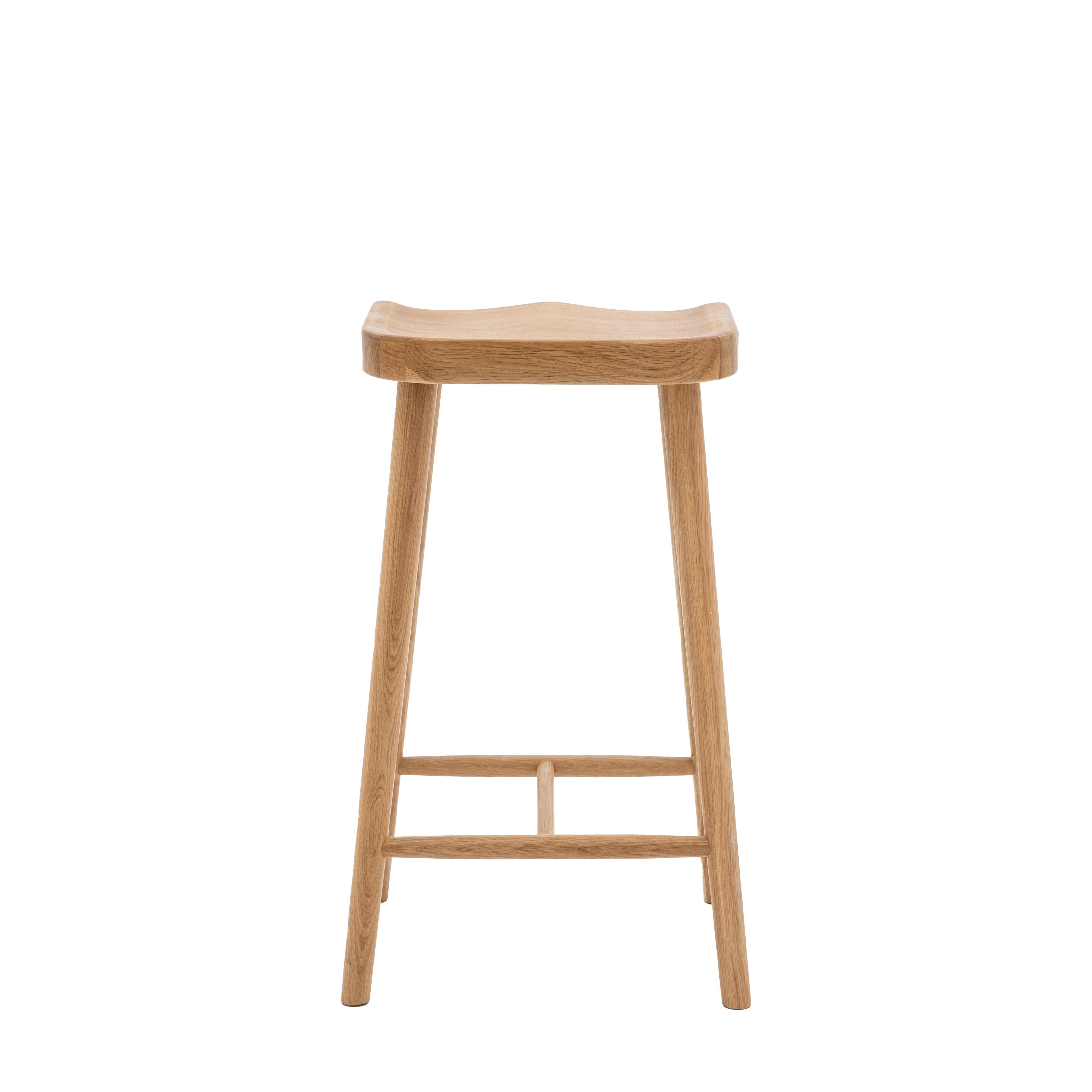 Indigo Bar Stool Natural Matte Lacquer - Maison Rêves UK