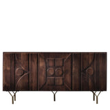 Inspira 3 Door Mango Wood Sideboard with Iron Legs - Maison Rêves UK