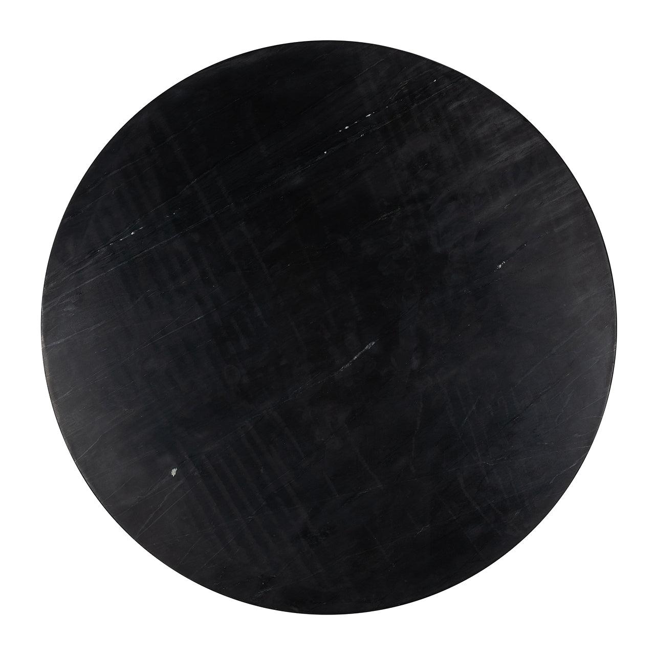 Ironville Circular Gold Coffee Table with Black Marble Top by Richmond Interiors - Maison Rêves UK